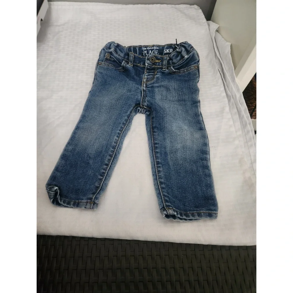 The Childrens Place Skinny Jeans Medium Wash Blue Denim 12-18M Baby Boy Girl